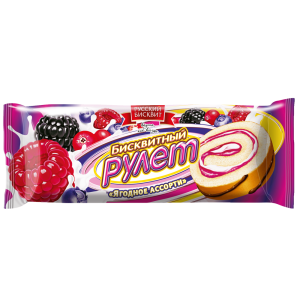 Рулет бисквитный Ягодное ассорти