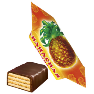 Конфеты вафельные глазированные "Ананасная долина"