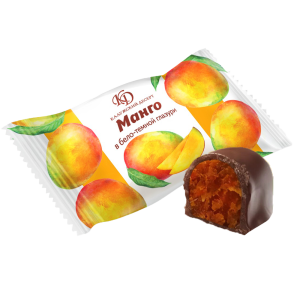 Конфеты глазированные Калужский Десерт "Манго в бело-темной глазури"