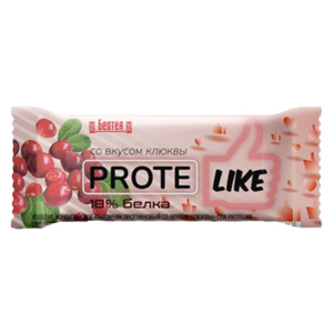 Батончик протеиновый со вкусом клюквы (изделие кондитерское) PROTELIKE, ФАС 40 г/21 шт