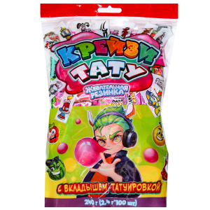 Жевательная резинка с переводной картинкой Крейзи-тату 2,4гр