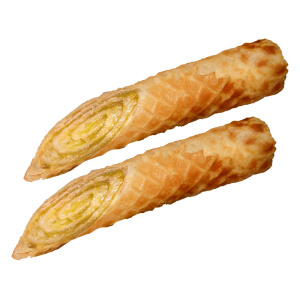 Пирожное трубочки вафельные с начинкой со вкусом лимона