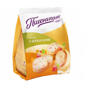 Изделия хлебобулочные сухарные Сухари с ЦУКАТАМИ 200гр
