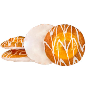 Бисквитные пирожные "ПЕЧЕНЮШ АПЕЛЬСИНЫЧ" с белой глазурью