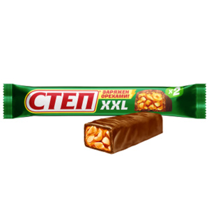 Конфеты глазированные батончик "Степ" XXL лесной орех