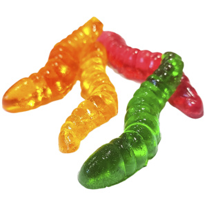 Мармелад фигурный "Jelly booms" клубника,лимон,апельсин,ананас (в форме червей)