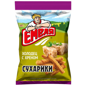 Сухарики "Емеля" со вкусом холодца с хреном 90гр