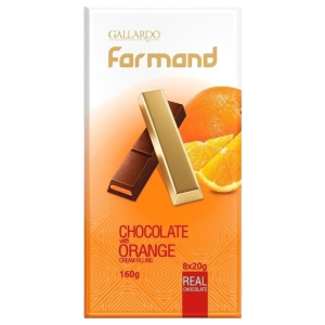 Шоколад молочный "Gallardo" с начинкой со вкусом апельсина 160гр
