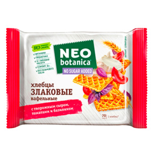 Вафли Neo botanica с творожным сыром, томатами и базиликом 75гр