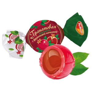  Карамель с фруктовой начинкой "Гранатовая с фруктовой начинкой"