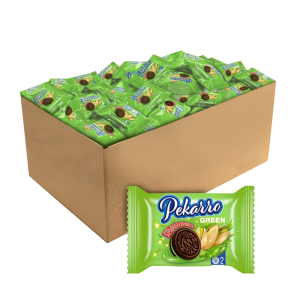 Печенье сахарное "Pekarro" green с какао,с фисташковой начинкой и взрывной карамелью