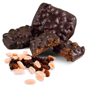 Печенье сахарное с начинкой глазированное "Барон Хрум" с изюмом и арахисом в глазури"