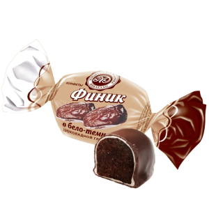 Конфеты глазированные "Финик в бело-темной шоколадной глазури"