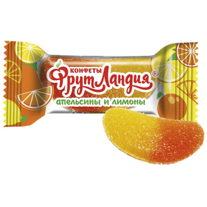 Конфеты неглазированные "Фрутландия Апельсинов и Лимонов"