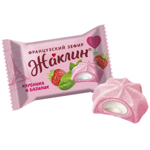 Конфеты неглазированные "Жаклин французский зефир вкус "Клубника-базилик"