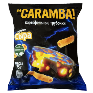 Картофельный продукт "Картофельные трубочки" Т3 CARAMBA со вкусом сыра 75гр