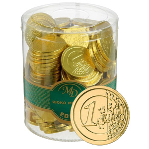 Изделия фигурные из глазури "ШОКО" монеты "Евро"