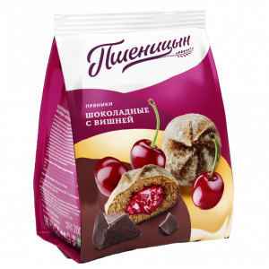 Пряники Шоколадные с вишней 200гр