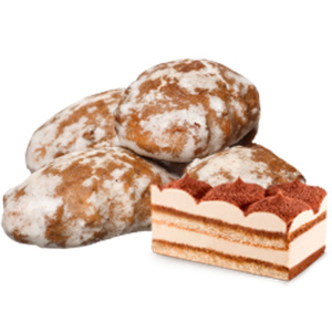 Пряники заварные глазированные без начинки "Нежные" со вкусом тирамису