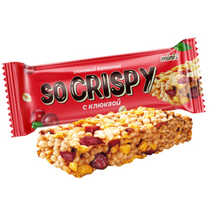 Батончик So Crispy с клюквой MINIS