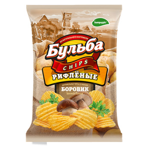 Чипсы из сырого картофеля "Бульба chips" со вкусом боровиков 75г